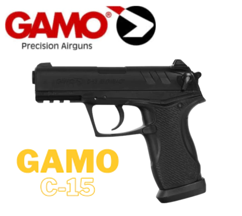 PISTOLA DE PRESSÃO GAMO C-15 CO2 BLOWBACK 4.5MM – POTÊNCIA E REALISMO