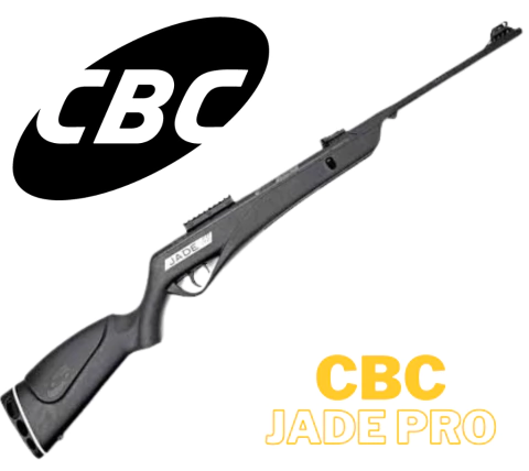 Carabina de pressão CBC Jade Pro preta com design ergonômico