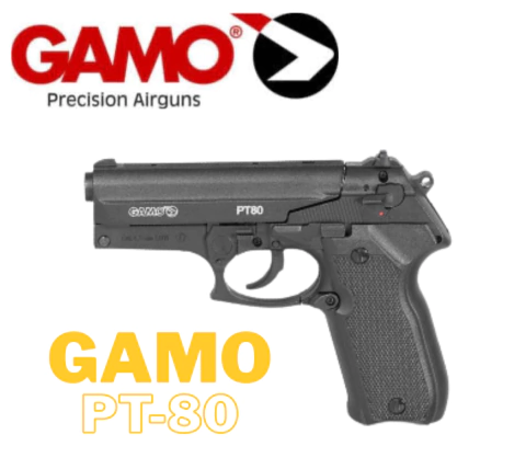PISTOLA DE PRESSÃO GAMO PT-80 CO2 4.5MM – SEMI AUTOMÁTICA E POTENTE