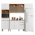 Armário de Cozinha Completa 10 Portas 3 Gavetas 100% MDF Reflecta Clara Aramóveis