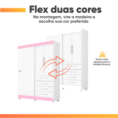 Módulo Georgia Guarda Roupas 3 Portas e 4 Gavetas J&A — foto 9