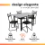 Conjunto de Mesa Sala de Jantar Tampo Granito 1,20m 4 Cadeiras Atlanta Artefamol