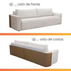 Sofá Cama 3 Lugares 2,30m Orgânico Belissimo Ferguile — foto 4