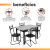 Conjunto de Mesa Sala de Jantar Tampo Granito 1,20m 4 Cadeiras Atlanta Artefamol na internet