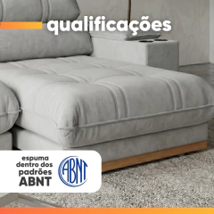 Sofá Retrátil e Reclinável 3 Lugares 2,40m Domuns Hellen — foto 11