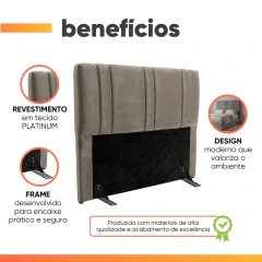Cabeceira para Cama Box King Golden de 1,95m Hellen — foto 9