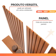 Painel Para Tv Até 65 Polegadas 2,23m Ripado Autêntico Com Led e Nicho Montreal Madeirado/Off White — foto 7