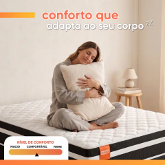 Cama Box Solteiro Colchão Molas Qatar 88x188x60cm Branco / Preto - Suporta até 200Kg — foto 8