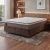Cama Box Baú Casal Queen Colchão Molas Ensacadas Guarda Costas Alameda Probel 158x198x71cm Suede Marrom / Branco - comprar online