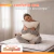 Cama Box Baú Casal Queen Colchão Molas Ensacadas Guarda Costas Alameda Probel 158x198x71cm Suede Marrom / Branco