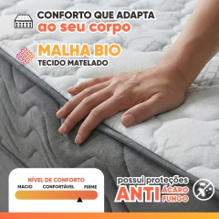 Cama Box Colchão Casal Molas Ensacadas Atlanta 138x188x60cm Apolo — foto 5