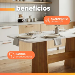Conjunto Sala de Jantar Mesa 1,60m Maira 6 Cadeiras Linda Viero — foto 6