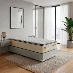 Cama Box Colchão Solteiro Molas Ensacadas e Pillow Top Gold Star 88x188x76cm Hellen — foto 3