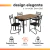 Conjunto de Mesa Sala de Jantar 4 Cadeiras Atlanta 1,36m Artefamol