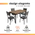 Conjunto de Mesa Sala de Jantar Atlanta 1,36m 4 Cadeiras Diana Artefamol na internet