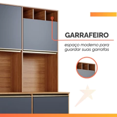 Armário De Cozinha Completa 5 Portas 3 Gavetas Itália — foto 11