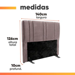 Cabeceira para Cama Box Casal Golden de 1,40m Hellen — foto 3