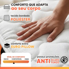 Cama Box Baú Colchão Solteiro Molas Ensacadas Real 88x188x68cm Inducol — foto 6