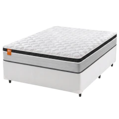 Cama Box Colchão Casal Queen Molas Ensacadas Real 158x198x65cm Linho Inducol — foto 9