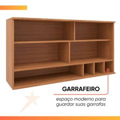 Armário Aéreo De Cozinha 1 Porta 1,20m Grécia Madeirado/Off White — foto 6