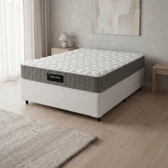 Cama Box Desmontável Colchão King Molas Ensacadas Splendido 193x203x62cm Munhoz — foto 2