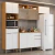 Armário de Cozinha Completa 10 Portas 3 Gavetas 100% MDF Reflecta Clara Aramóveis - comprar online