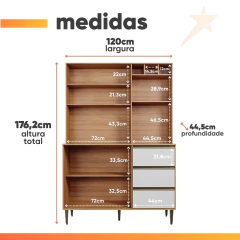 Armário De Cozinha Completa 5 Portas 3 Gavetas Itália — foto 3