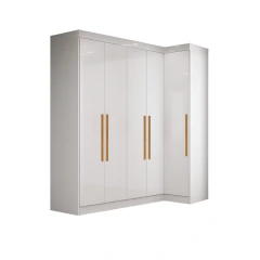 Quarto Modulado de Canto Madrid com 5 Portas e 2 Gavetas Maxel — foto 1