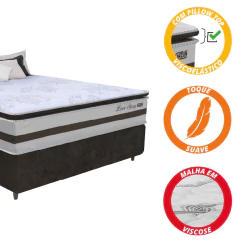 Cama Box Casal 1,38m Colchão Molas Ensacadas 30cm Love Story 138x188x68cm — foto 5