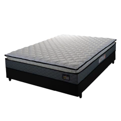 Cama Box Casal Colchão Espuma D33 Pillow Top Millenium 138x188x57cm Hellen - Suporta até 120 kg por Pessoa — foto 1