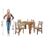 Conjunto de Mesa Sala de Jantar 1,10m 4 Cadeiras Place Veludo Viero