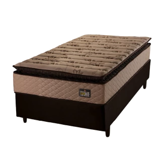 Cama Box Solteiro Colchão Espuma D33 Pillow Top Van Gogh 88x188x67cm Marrom Hellen