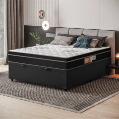 Cama Box Baú Casal Colchão Espuma 138x188x66m Orthoface Polar — foto 2