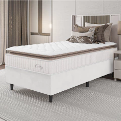 Cama Box Colchão Solteiro Molas Ensacadas City Pillow Top 88x188x61cm Hellen — foto 2