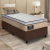 Cama Box Solteiro Gazin Colchão Molas Ensacadas 88x188x62cm Maximus Bege/Marrom - comprar online