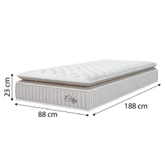 Cama Box Baú Colchão Solteiro Molas Ensacadas City Pillow Top 88x188x64cm Hellen — foto 5
