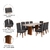 Conjunto de Mesa Sala de Jantar Tampo com Vidro Mond 2m 8 Cadeiras Bele Veludo Viero