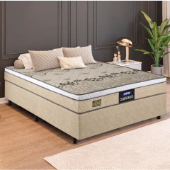 Cama Box Casal Colchão Espuma D33 Fort Gazin 138x188x59cm - Suporta até 150kg por Pessoa — foto 2