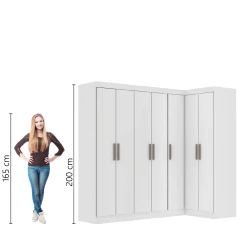 Quarto Modulado de Canto Madrid com 7 Portas Maxel — foto 5