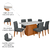 Conjunto Sala de Jantar Mesa 1,60m Trento 6 Cadeiras Trieste Dobuê - loja online