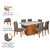 Conjunto Sala de Jantar Mesa 1,60m Trento 6 Cadeiras Trieste Dobuê - loja online