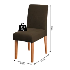 Conjunto de Mesa Sala de Jantar Tampo com Vidro 1,60m Grécia 6 Cadeiras Trieste Dobuê — foto 10
