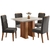 Conjunto de Mesa Sala de Jantar Tampo com Vidro Mond 1,20m 4 Cadeiras Bele Veludo Viero - comprar online