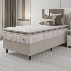 Cama Box Colchão Solteiro Molas Ensacadas City Pillow Top 88x188x61cm Hellen — foto 2