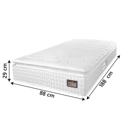 Colchão Solteiro Espuma D33 Vangogh Pillow Top 88x188x29cm Branco Hellen - Suporta até 120kg por Pes — foto 2