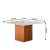 Mesa Sala de Jantar 1,36m Quadrada Montevideo Madeirado/Off White Dobuê - comprar online