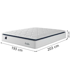 Cama Box Baú Casal King Colchão Molas Ensacadas Com Pillow Sevilha 193x203x74cm Hellen — foto 4