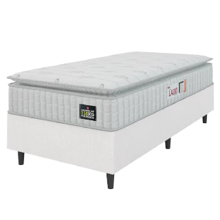 Cama Box Solteiro Colchão Espuma D45 Lazio Pillow Top 88x188x62cm Hellen