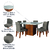 Imagem do Conjunto Sala de Jantar Amsterdã New Mesa com Tampo Giratório 6 Cadeiras Trieste