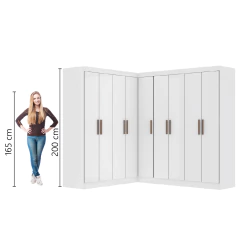 Quarto Modulado de Canto Madrid com 9 Portas Maxel — foto 10